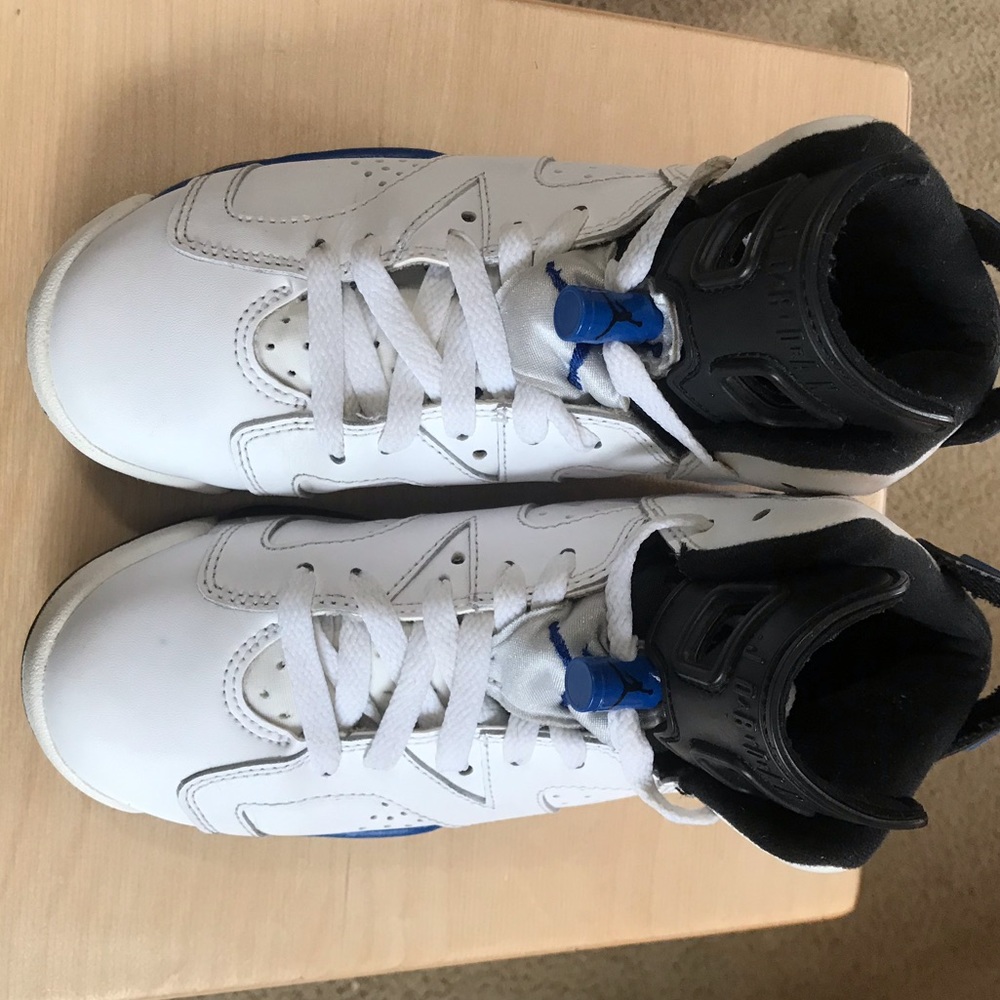 Air Jordan Retro 6 GS sport blue size 4y - Picture 4 of 8